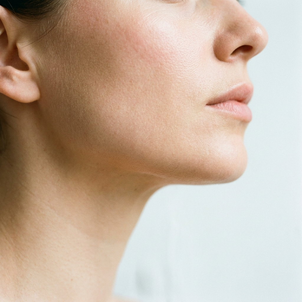 Visibly lifted jawline results